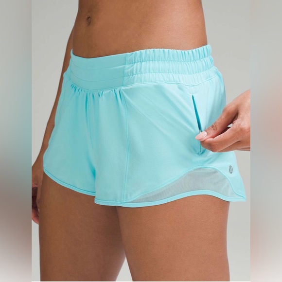 lululemon athletica Pants - NWOT Lululemon Hotty Hot Low-Rise Lined Short 2.5” Cyan Blue Women’s Shorts